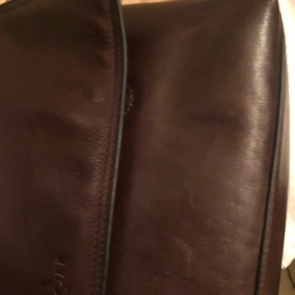 Coach brown leather men’s briefcase laptop travel business bag